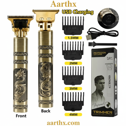 Vintage T9 Professional Hair Trimmer-অরিজিনাল T9 ট্রিমার (ব্যাটারি খোলা যায়)