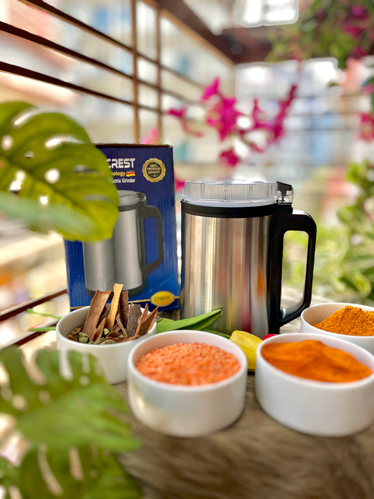 Silver Crest Stainless Steel Electric Mini Grinder – 1500W