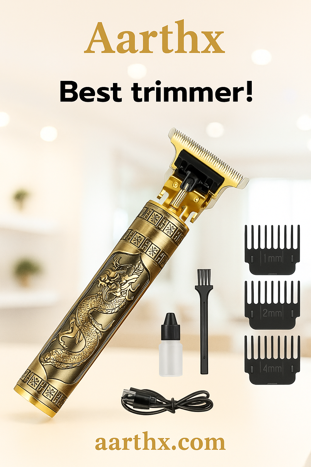 Vintage T9 Professional Hair Trimmer-অরিজিনাল T9 ট্রিমার (ব্যাটারি খোলা যায়)