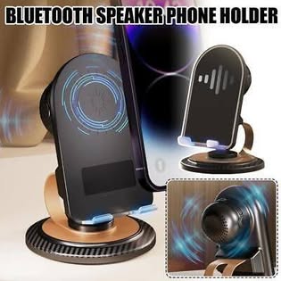 Sensor Bluetooth Speaker 360° Rotation Phone Stand.