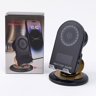Sensor Bluetooth Speaker 360° Rotation Phone Stand.